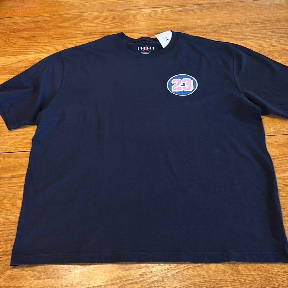 Jordan Black T-Shirt with Blue and Pink '23' Patch - Picture 4 of 9